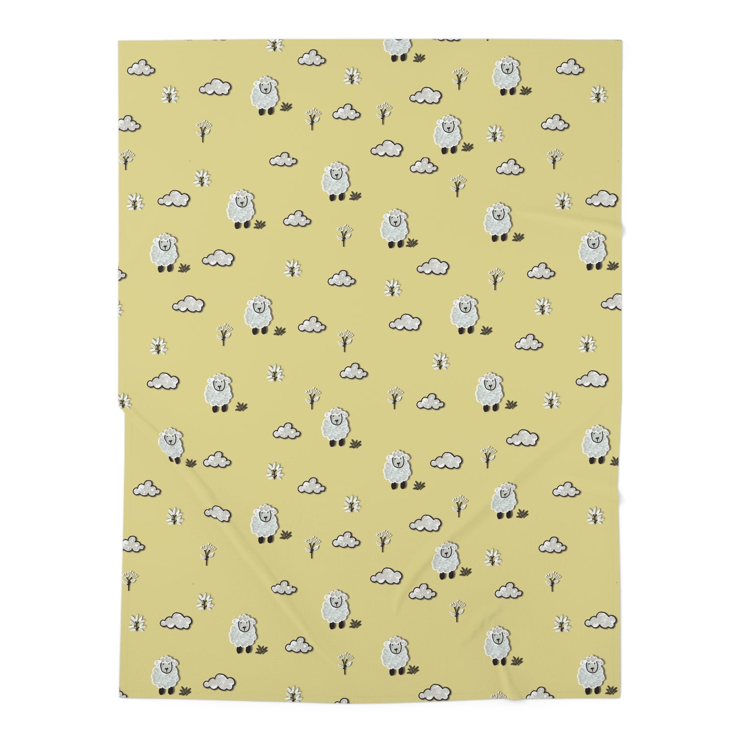 Baby Sheep & Clouds Swaddle Blanket YL