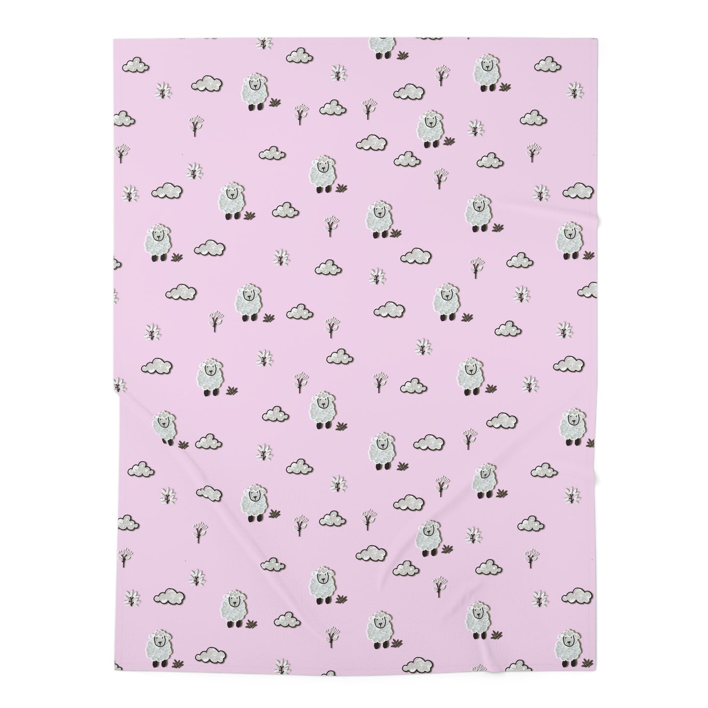 Baby Sheep & Clouds Swaddle Blanket