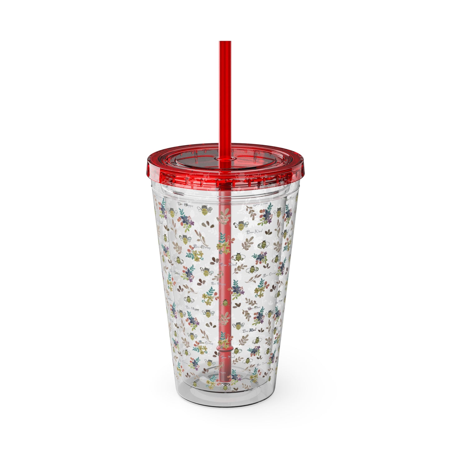 Bee-Have Tumbler with Straw, 16oz