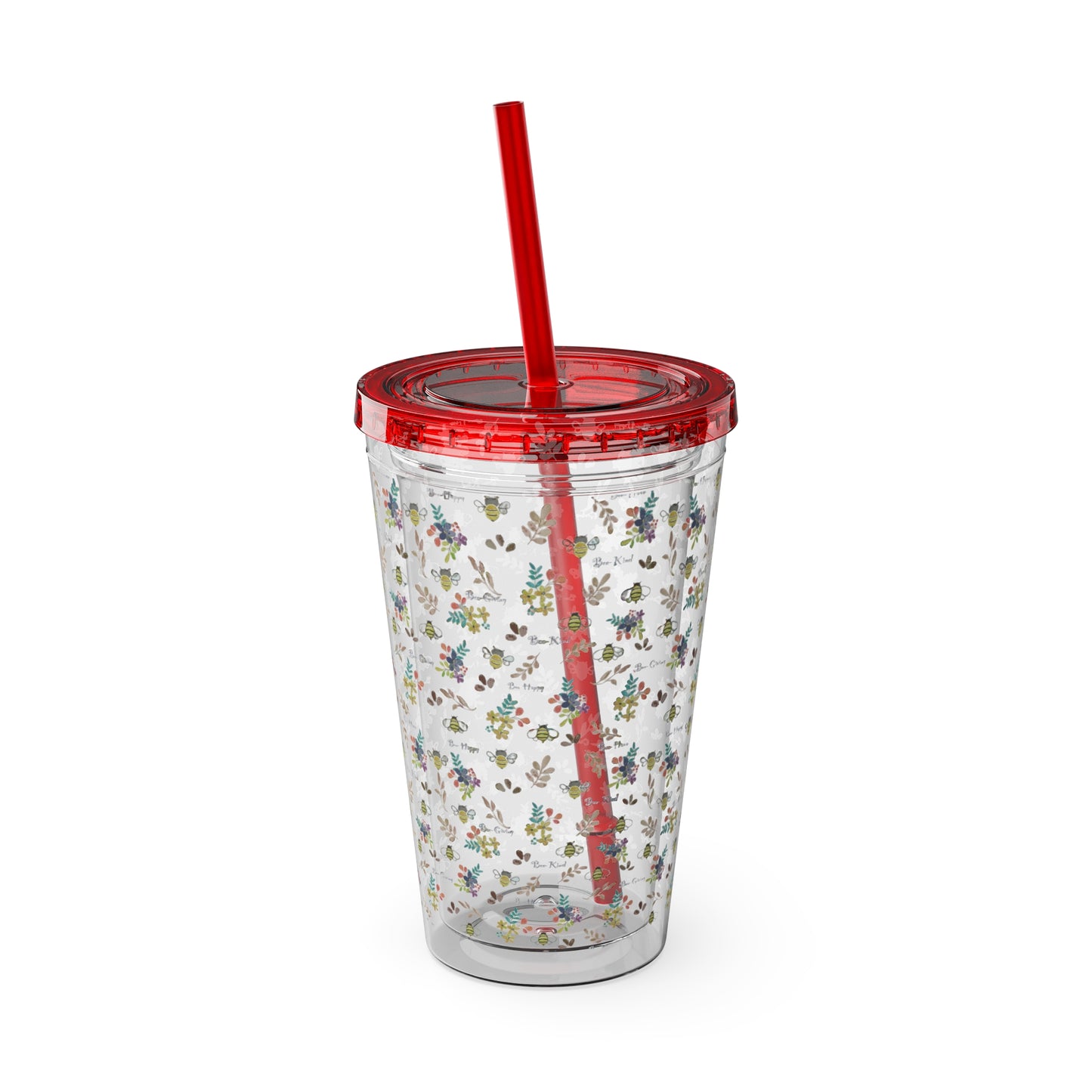 Bee-Have Tumbler with Straw, 16oz