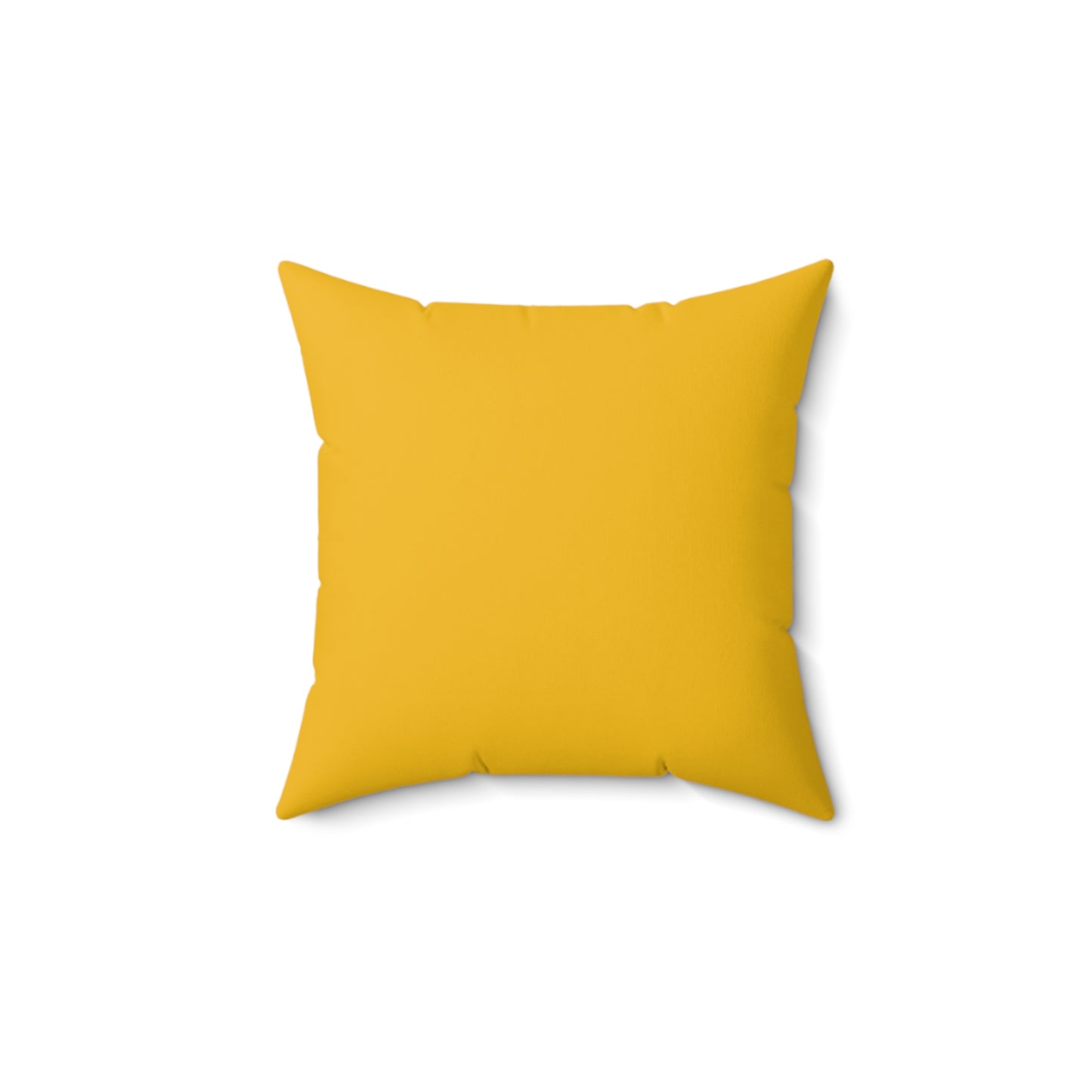 Country Yellow Polyester Square Pillow