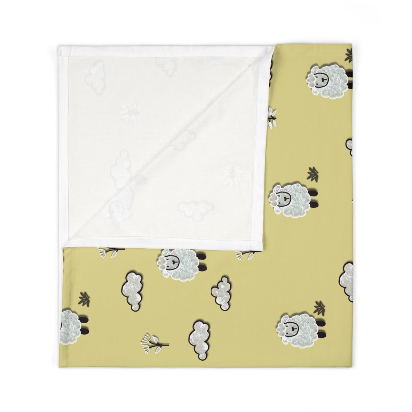 Baby Sheep & Clouds Swaddle Blanket YL