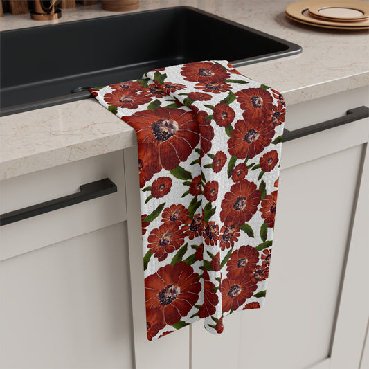 Golden Bloom Microfiber Tea Towel