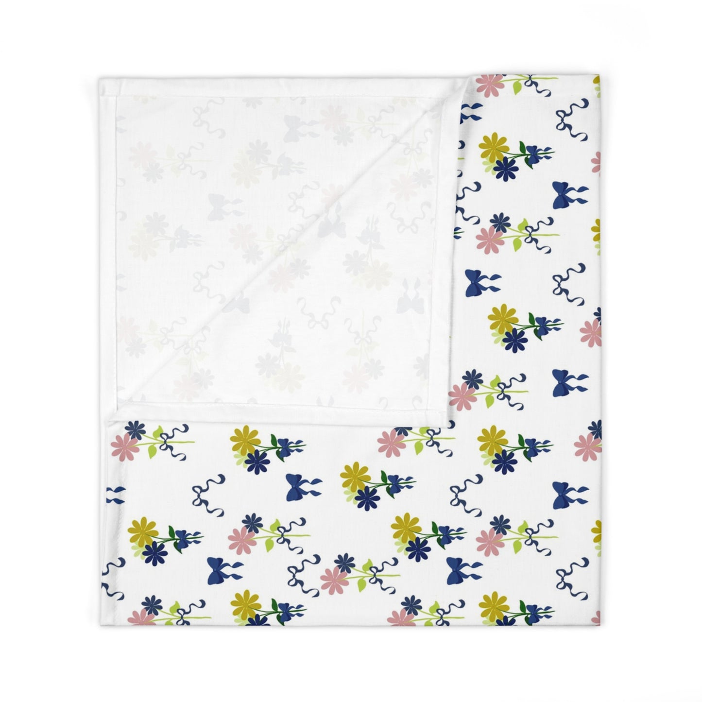 Baby Flowers & Bows Swaddle Blanket