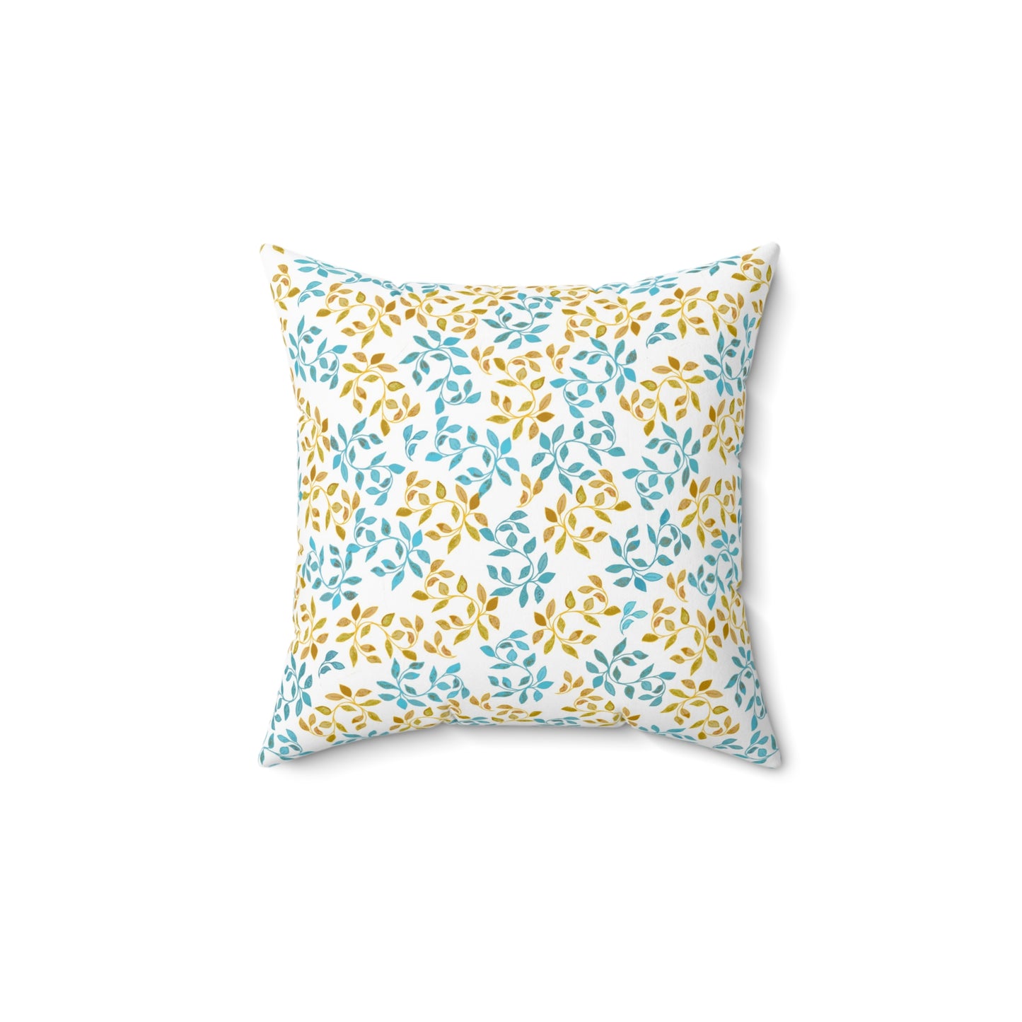 Country Yellow Polyester Square Pillow