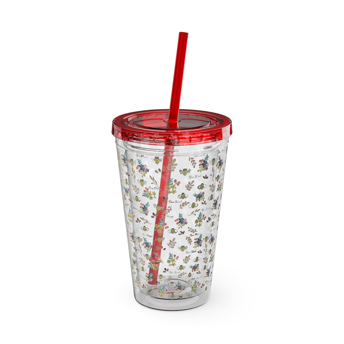 Bee-Have Tumbler with Straw, 16oz