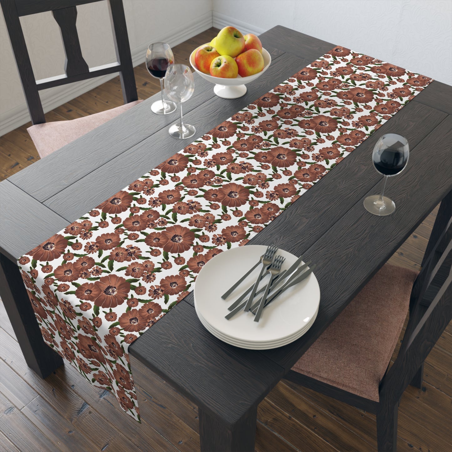 Golden Bloom Table Runner (Cotton, Poly)