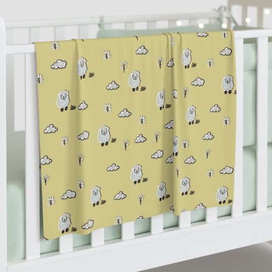 Baby Sheep & Clouds Swaddle Blanket YL